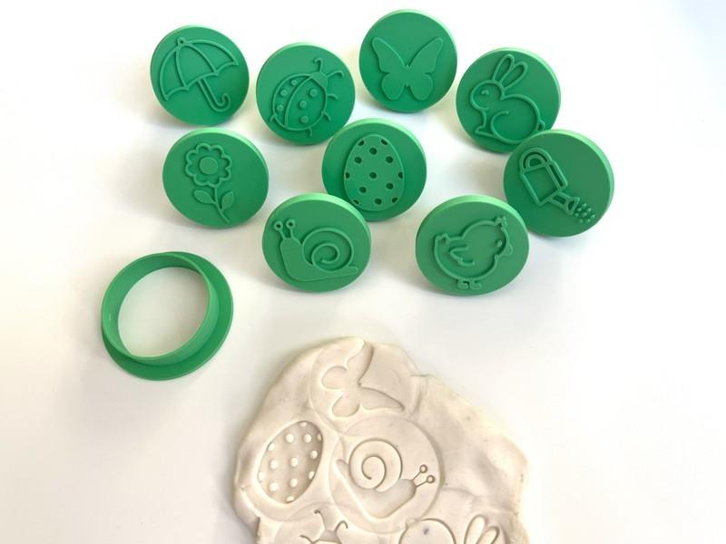 9 Parça Bahar Temalı Çocuk Oyun Hamuru ve Kurabiye Kalıp Seti | Craftelle 3D Kurabiye Kalıbı