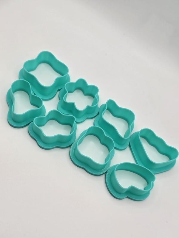 6'lı Özel Tasarım Polimer Kil ve Seramik Hamur Şekillendirici Kalıp Seti | Craftelle 3D Kurabiye Kalıbı