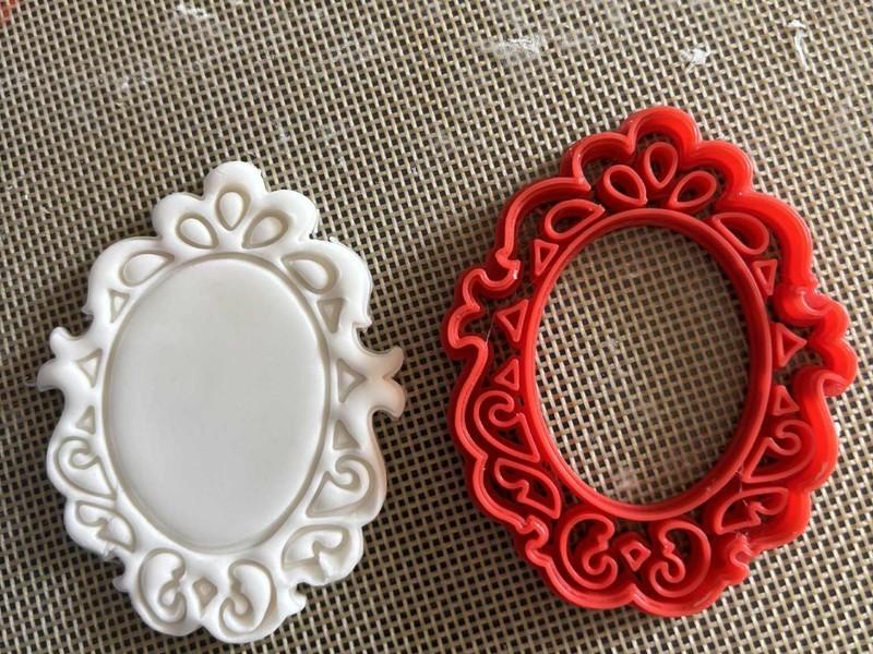 Dekoratif Çerçeve Figürlü Özel Tasarım Kurabiye ve Hamur Kalıbı | Craftelle 3D Kurabiye Kalıbı