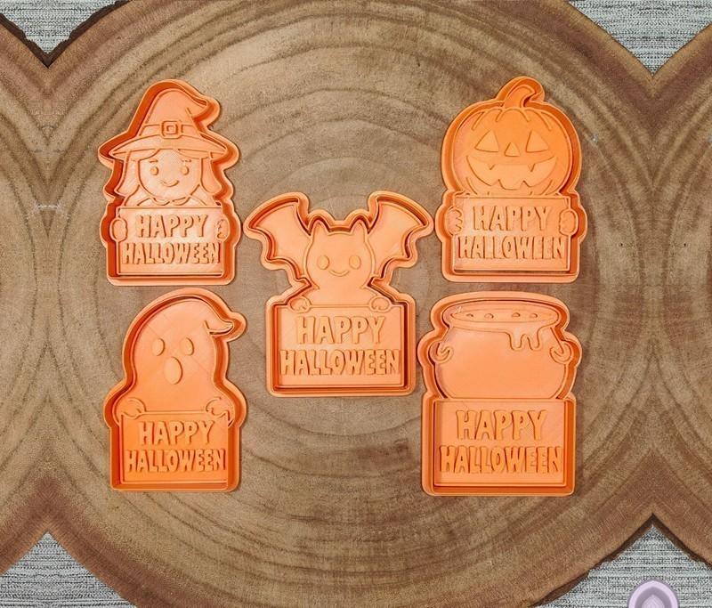 5’li Halloween Temalı Özel Tasarım Kurabiye ve Hamur Kalıbı Seti Görsel 3