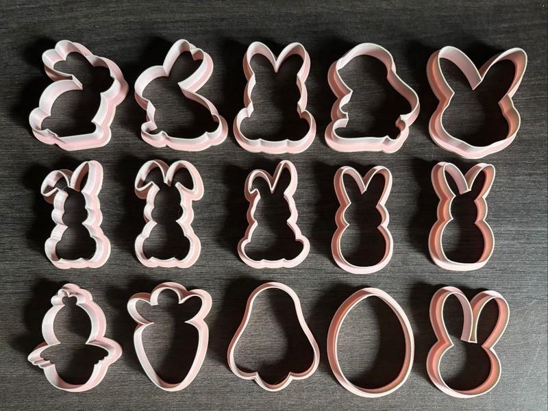 15 Parça Sevimli Paskalya Temalı Özel Tasarım Kurabiye ve Hamur Kalıbı Seti | Craftelle 3D Kurabiye Kalıbı