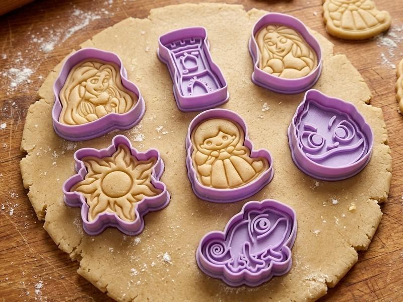 Rapunzel Figürlü Özel Tasarım Seramik, Kurabiye ve Hamur Kalıbı 7 Parça | Craftelle 3D Kurabiye Kalıbı