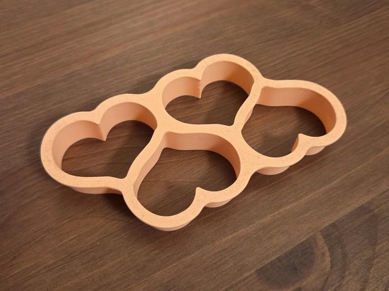 Çoklu Mini Kalp Figürlü Özel Tasarım Kurabiye ve Hamur Kalıbı | Craftelle 3D Kurabiye Kalıbı