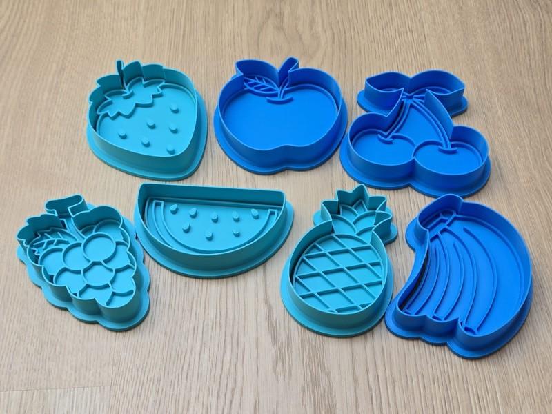 Meyve Figürlü Özel Tasarım Seramik, Kurabiye, Hamur ve Fondan Kalıp Seti Görsel 2