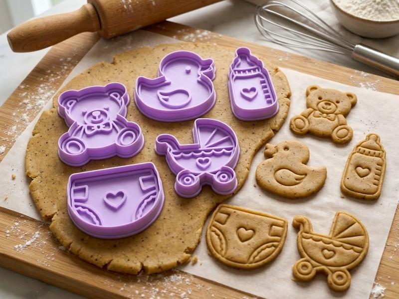 Baby Shower Temalı Özel Tasarım Kurabiye ve Hamur Kalıbı | Craftelle 3D Kurabiye Kalıbı