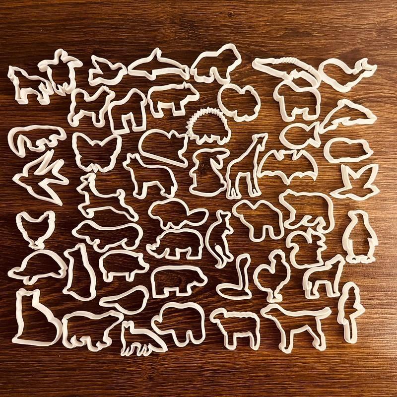 50’li Hayvan Figürlü Özel Tasarım Seramik, Kurabiye ve Hamur Kalıbı Seti | Craftelle 3D Kurabiye Kalıbı