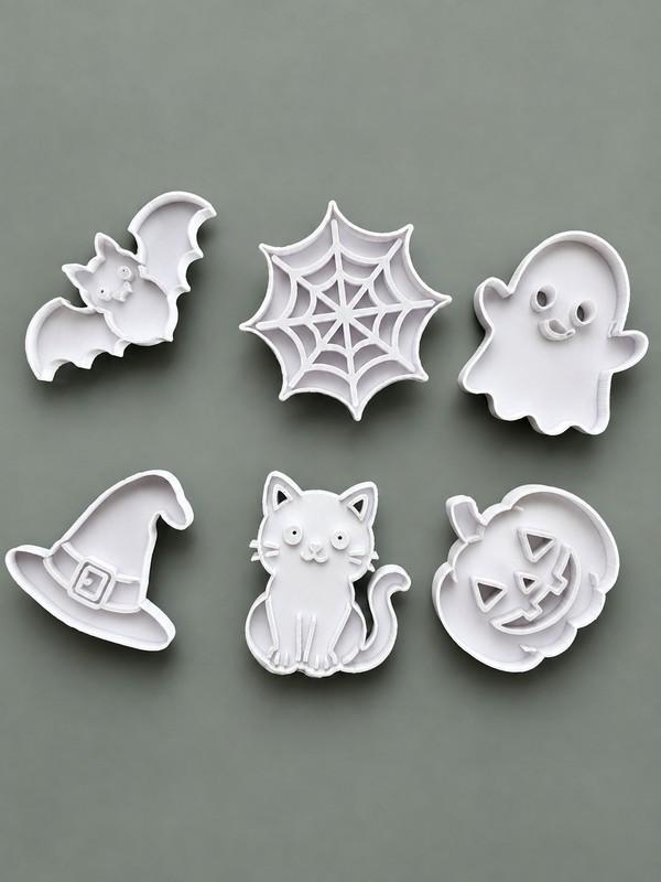6'lı Halloween Temalı Özel Tasarım Kurabiye ve Hamur Kalıbı Seti | Craftelle 3D Kurabiye Kalıbı