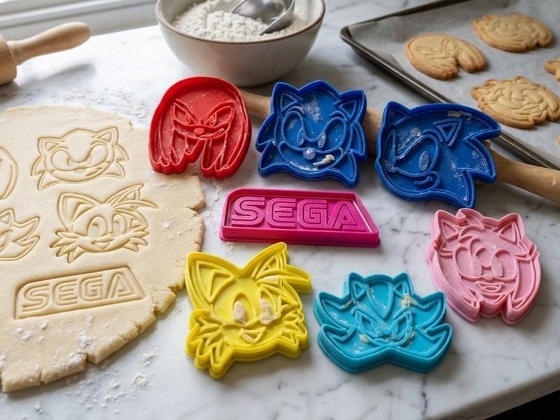 Sonic Temalı Kurabiye ve Hamur Kesme Damga ve Kalıbı 7 Parça | Craftelle 3D Kurabiye Kalıbı