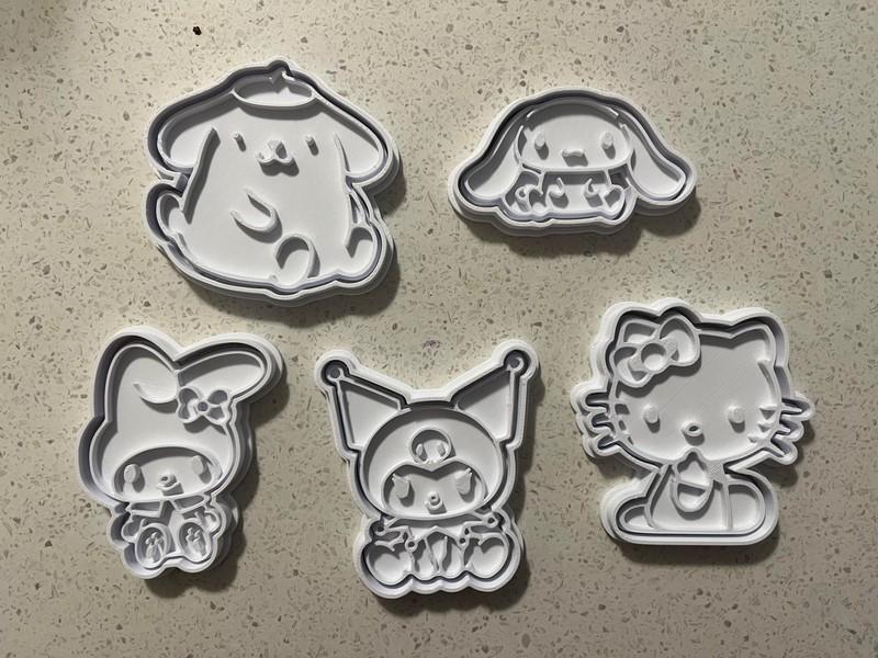 Sanrio Karakterleri Kurabiye Kalıbı ve Damga Seti | Craftelle 3D Kurabiye Kalıbı