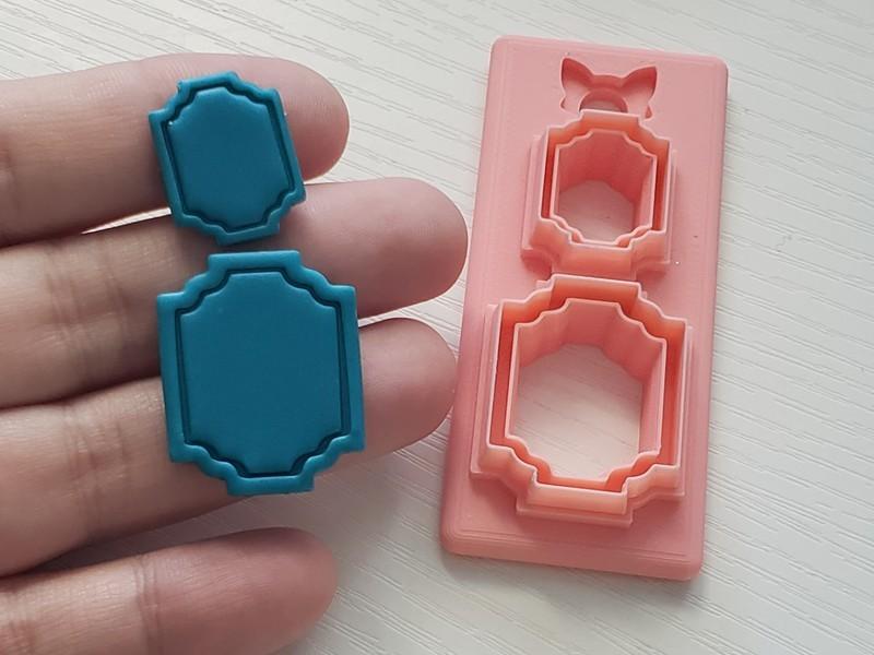 Ella Modern Soyut Tasarım Polimer Kil ve Seramik Hamur Kesme Kalıbı | Craftelle 3D Kurabiye Kalıbı