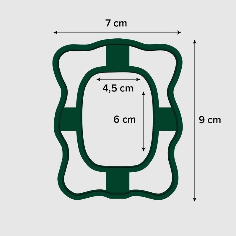 3'lü Set Barok Kıvrımlı Oval Çerçeve Seramik Kil ve Hamur Kesici Kalıp 4,5x6 cm İç Boşluk Görsel 2