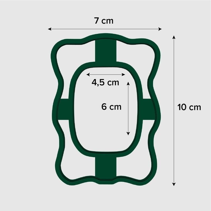 3'lü Set Barok Kıvrımlı Oval Çerçeve Seramik Kil ve Hamur Kesici Kalıp 4,5x6 cm İç Boşluk Görsel 3
