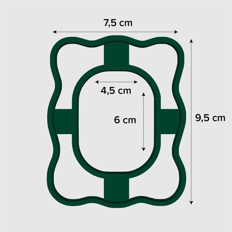 3'lü Set Barok Kıvrımlı Oval Çerçeve Seramik Kil ve Hamur Kesici Kalıp 4,5x6 cm İç Boşluk Görsel 4