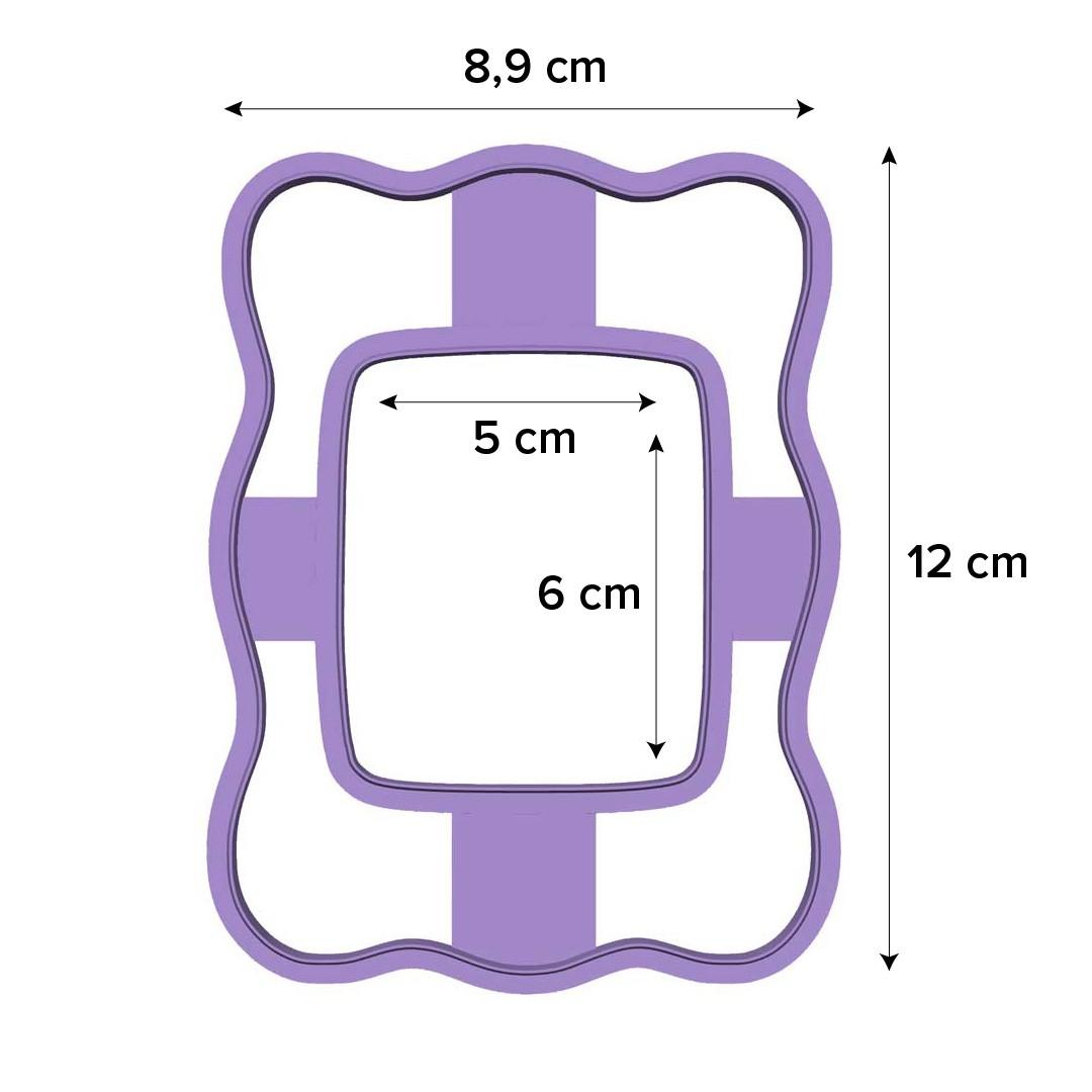 2'li Dekoratif Çerçeve Kalıbı - Seramik ve Polimer Kil Kesme Aleti (12 cm & 10 cm) Görsel 2