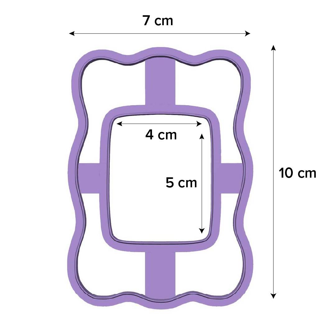 2'li Dekoratif Çerçeve Kalıbı - Seramik ve Polimer Kil Kesme Aleti (12 cm & 10 cm) Görsel 3