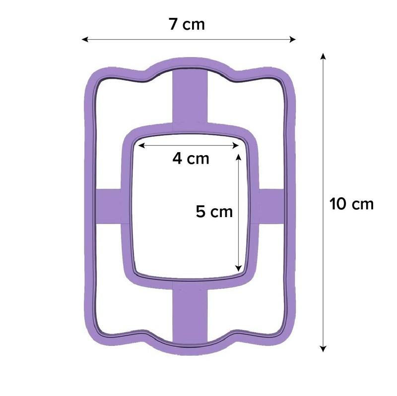 Çerçeve Şekilli Seramik Polimer Kil ve Hamur Kesici 7x10 cm Görsel 2