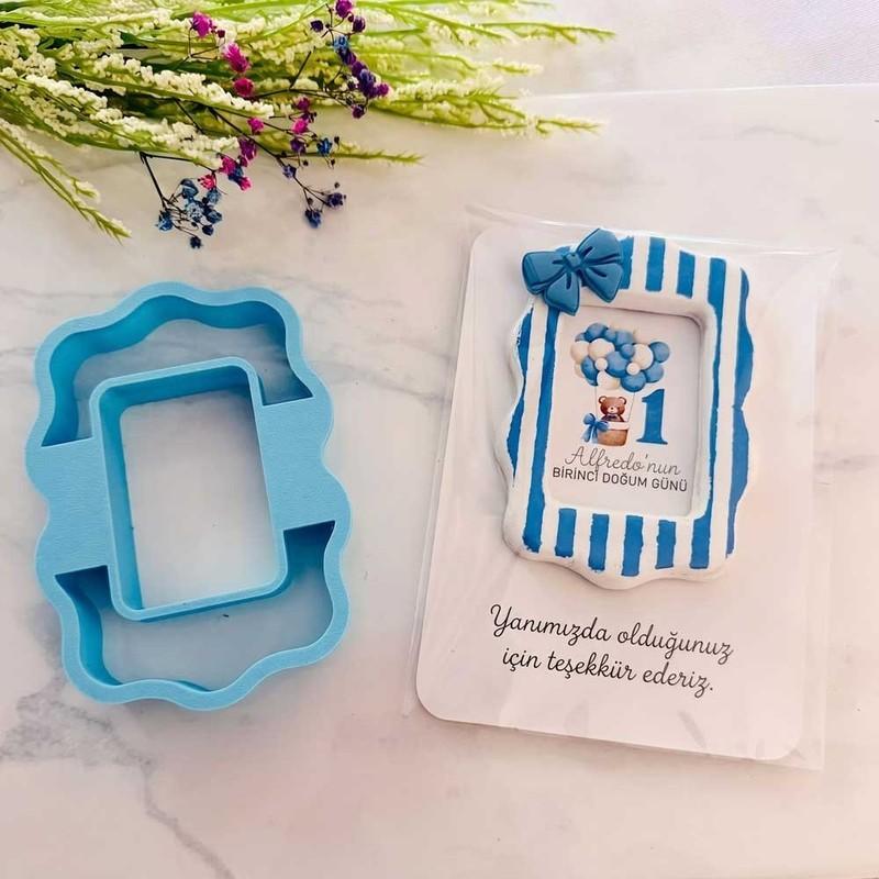 Polimer Kil Çerçeve Kesici Seti | Mini Fotoğraf Çerçevesi Kalıbı | Seramik Kil Aleti Görsel 6