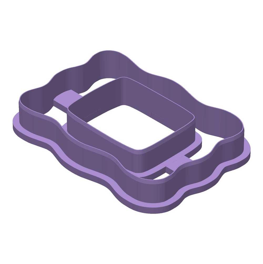 7x10 cm Dalgalı Kenarlı Seramik ve Polimer Kil Kesici Çerçeve Şablonu Görsel 4