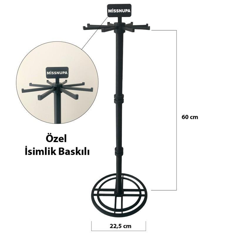 Takı ve Anahtarlık Sergileme Standı | 4 Farklı Boy, 8 Askılı, Uzun Boy Seçenekli Görsel 3