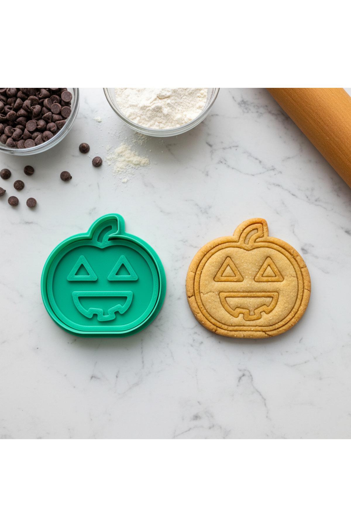 Halloween Kabak Kurabiye Kalıbı, Gıda Uyumlu, Jack o' Lantern Tasarımlı, Hamur Şekillendirici | Craftelle 3D Kurabiye Kalıbı