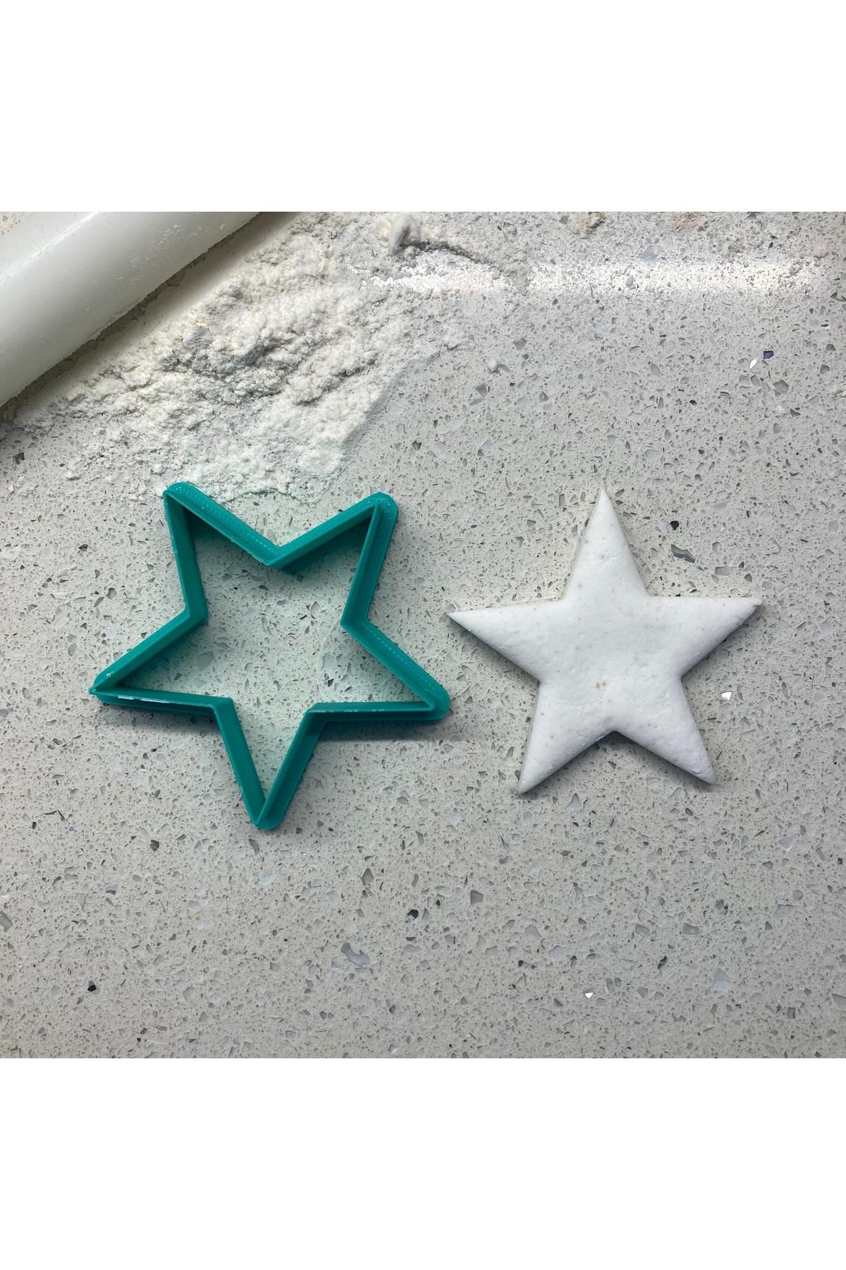 Çok Amaçlı Yıldız Kurabiye Kalıbı | Yılbaşı, Doğum Günü ve Parti İçin | Bisküvi ve Kil Kesici | Craftelle 3D Kurabiye Kalıbı