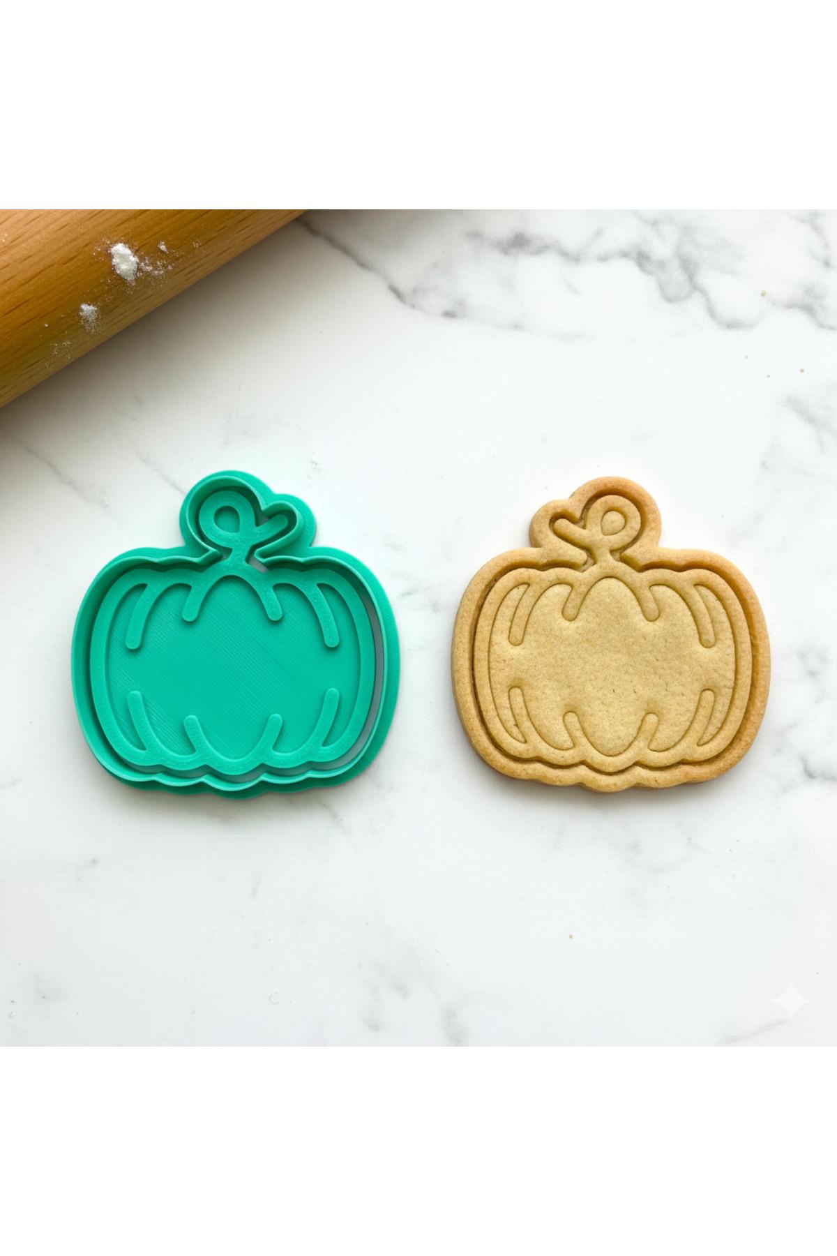 Sevimli Balkabağı Kurabiye Kalıbı | Halloween Parti İkramlığı | Detaylı Hamur Kesici | Craftelle 3D Kurabiye Kalıbı