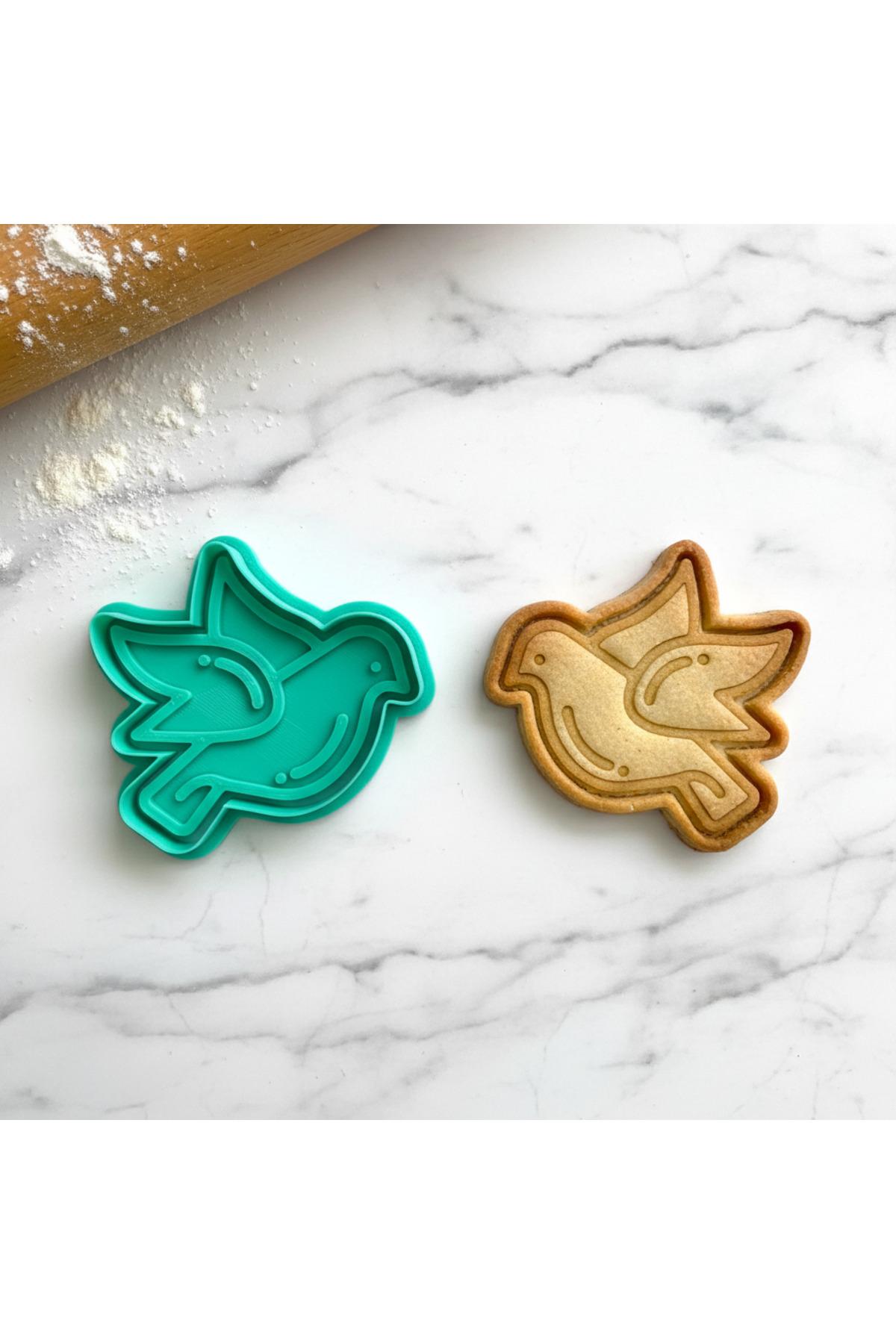 Barış Güvercini (Kuş) Kurabiye Kalıbı | Nikah, Mevlit ve Baby Shower Özel | Craftelle 3D Kurabiye Kalıbı