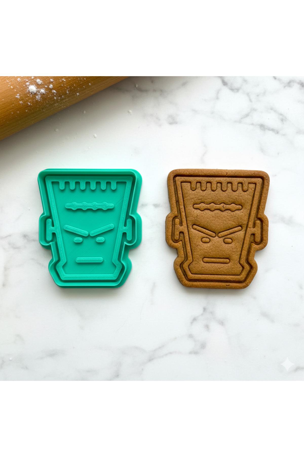 Frankenstein'ın Canavarı Figürlü Kurabiye Kalıbı Seti | Detaylı Hamur Kesici | Halloween Parti | Craftelle 3D Kurabiye Kalıbı