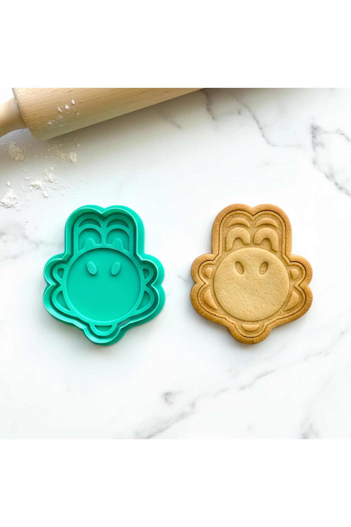 Sevimli Dinozor Kurabiye Kalıbı ve Damga Seti | Dino Temalı Partiler İçin | Craftelle 3D Kurabiye Kalıbı