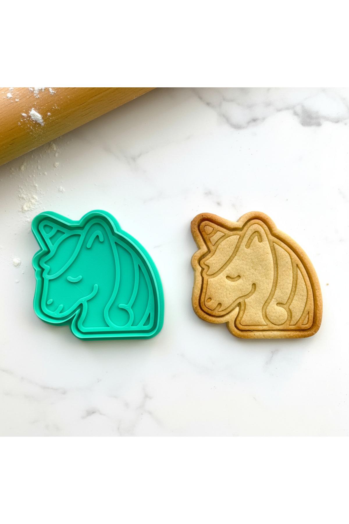 Efsanevi Tekboynuz (Unicorn) Kurabiye Kalıbı | Çocuk Doğum Günü ve Konsept Partiler | Craftelle 3D Kurabiye Kalıbı