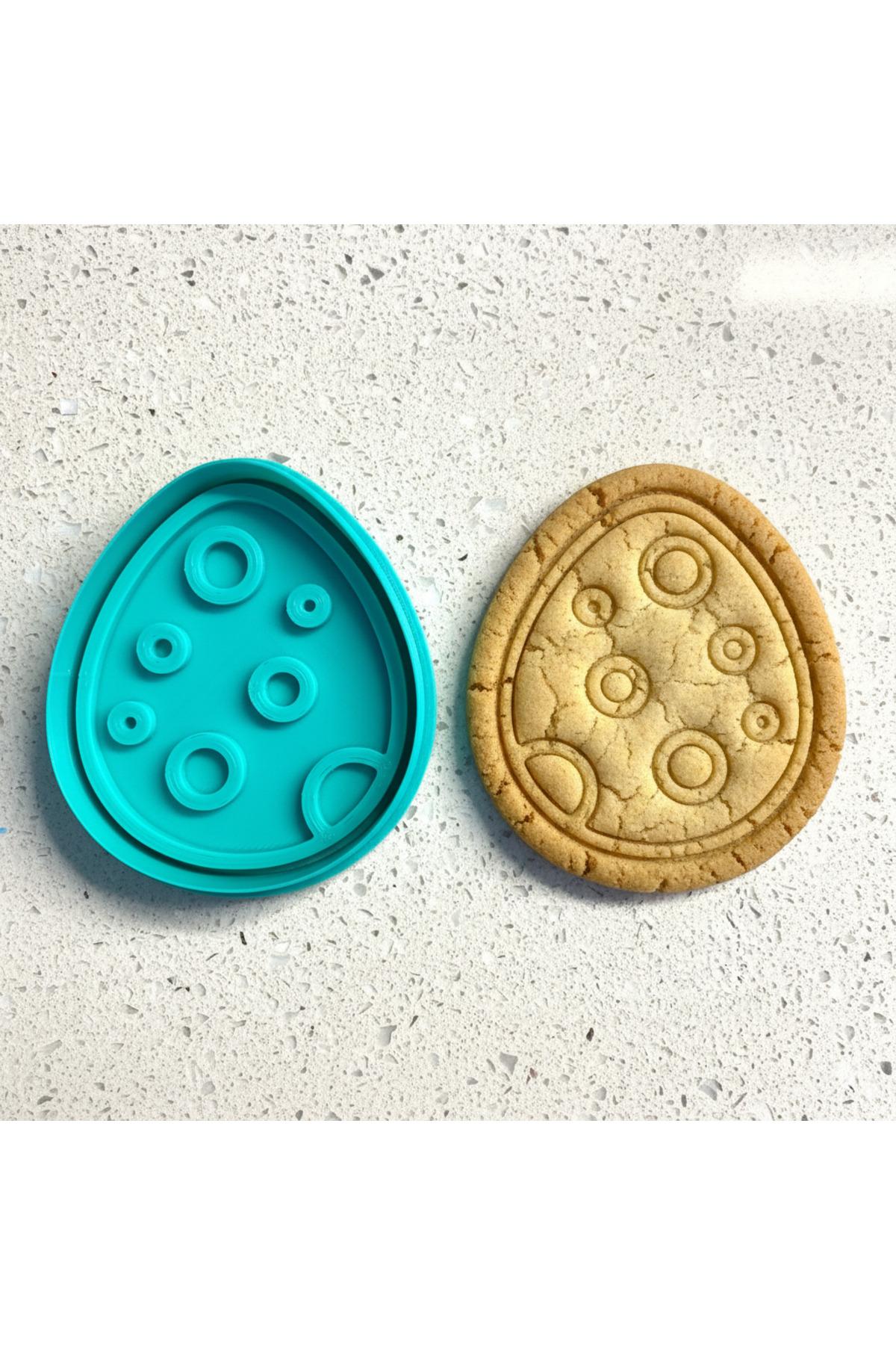 Dinozor Yumurtası Kurabiye Kalıbı ve Damga Seti | Paskalya, Uzay, Şeker Hamuru, Kil Şekillendirici | Craftelle 3D Kurabiye Kalıbı