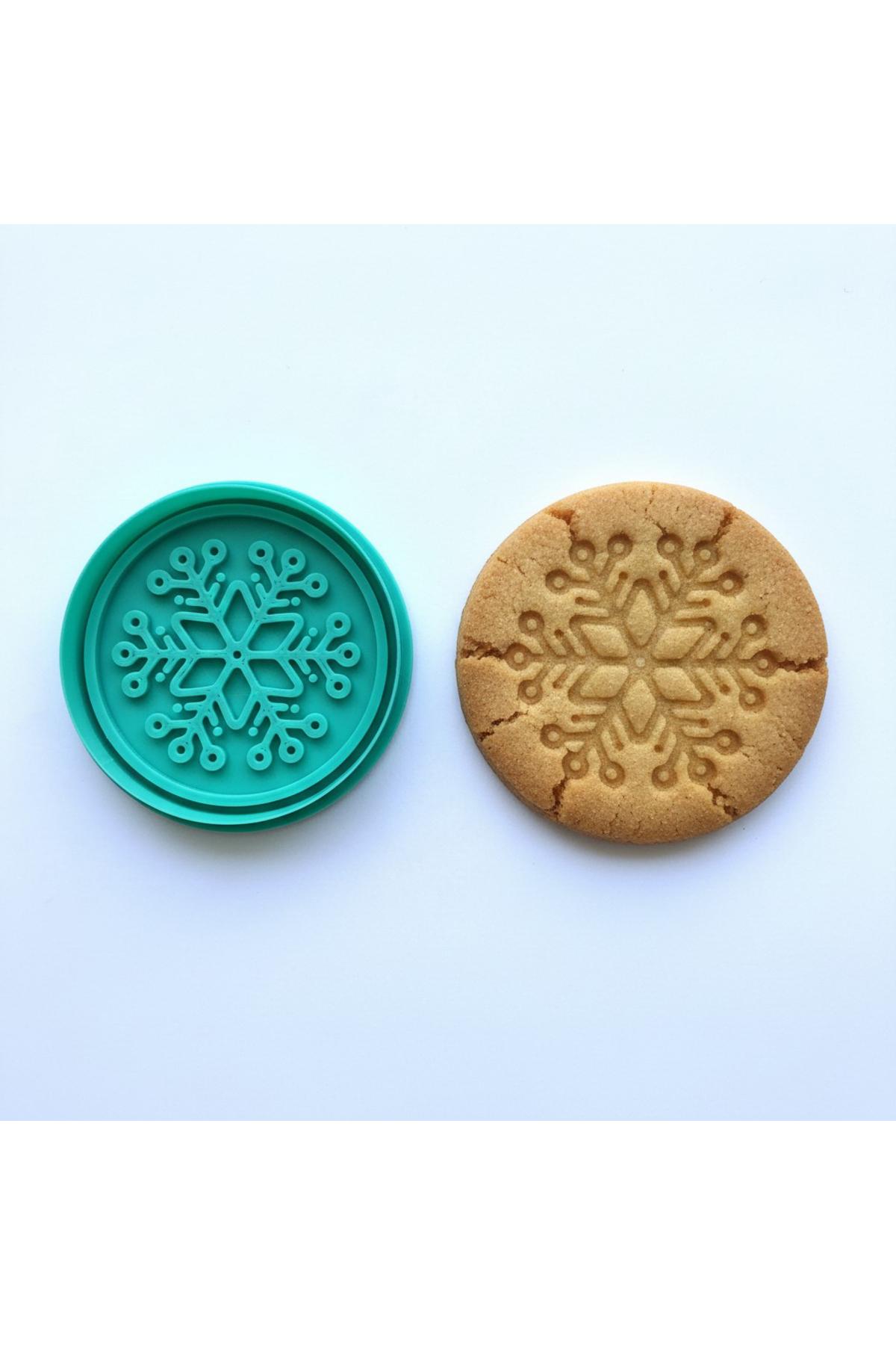 Kar Tanesi Kurabiye Kalıbı | Yılbaşı, Kış, Noel Temalı Parti | Şeker Hamuru, Kil Şekillendirici | Craftelle 3D Kurabiye Kalıbı