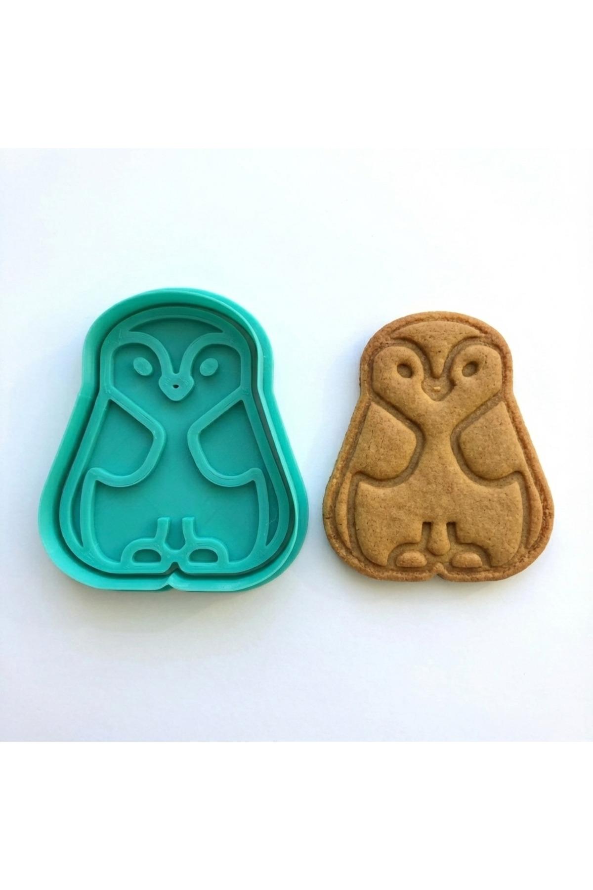 Sevimli Penguen Kurabiye Kalıbı ve Damga Seti | Kış, Kar Temalı Parti | Şeker, Kil Hamuru | Craftelle 3D Kurabiye Kalıbı