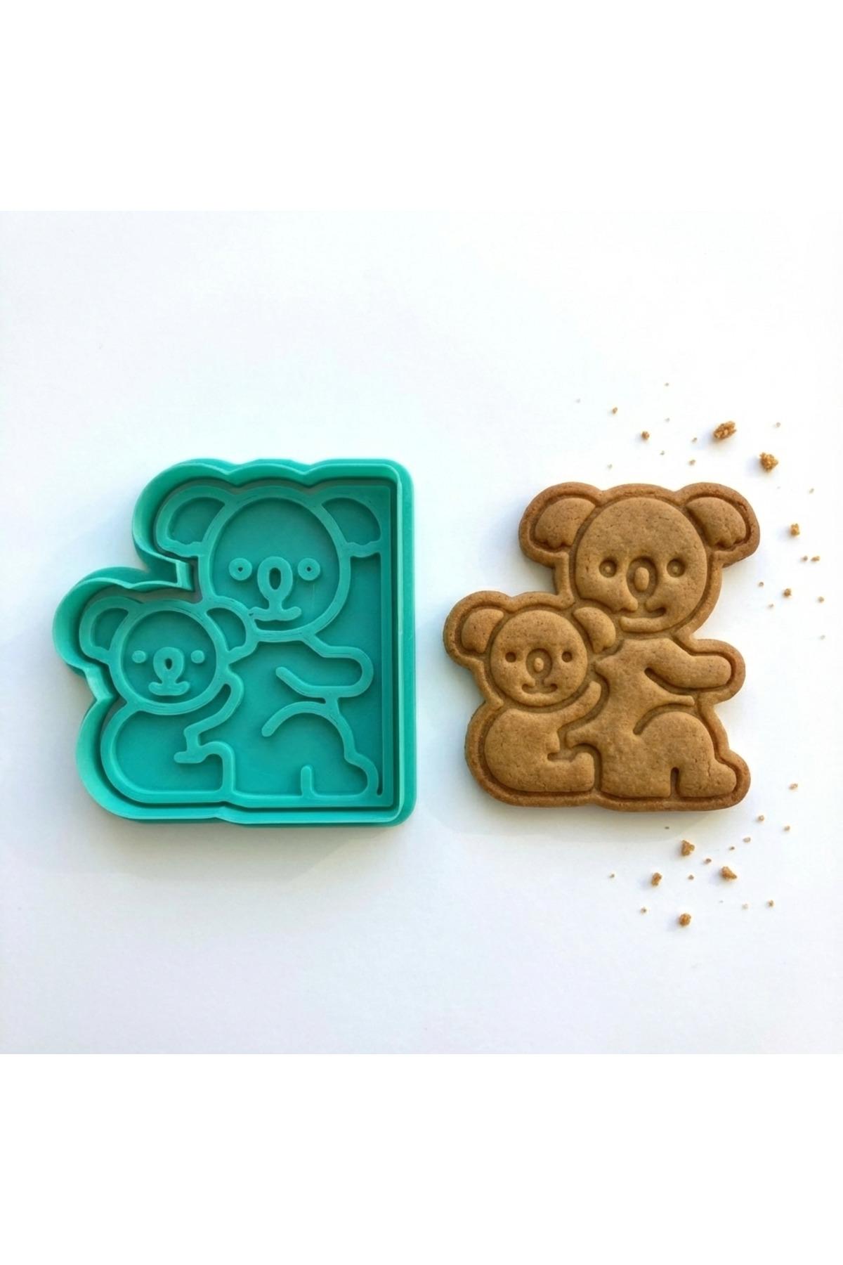 Anne ve Bebek Koala Kurabiye Kalıbı | Baby Shower, Anneler Günü, Sevimli Hayvanlar | Şeker Hamuru | Craftelle 3D Kurabiye Kalıbı