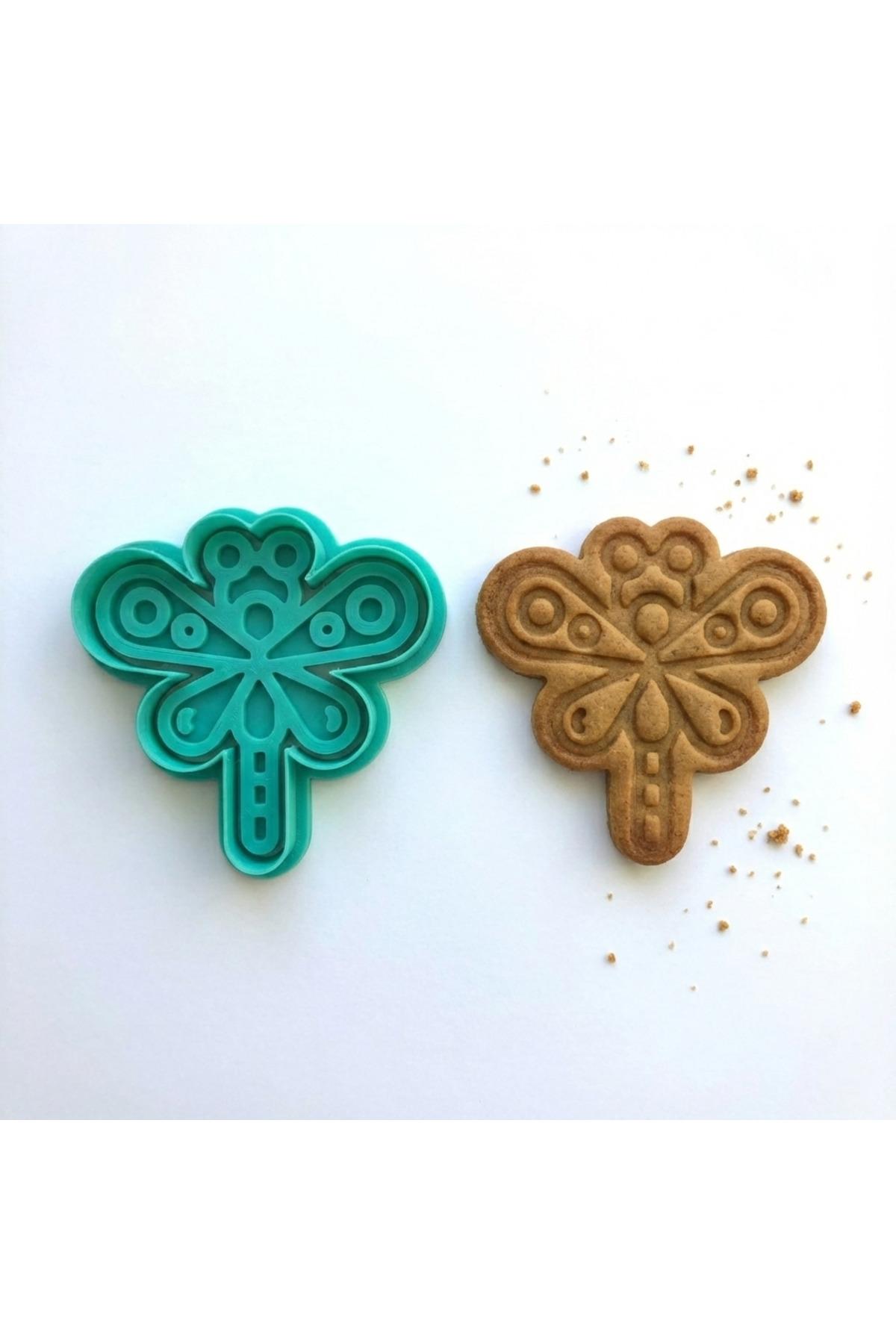 Sanatsal Yusufçuk Figürlü Kurabiye Kalıbı | Kanat ve Gövde Detaylı | Hamur, Kil ve Şeker Hamuru | Craftelle 3D Kurabiye Kalıbı