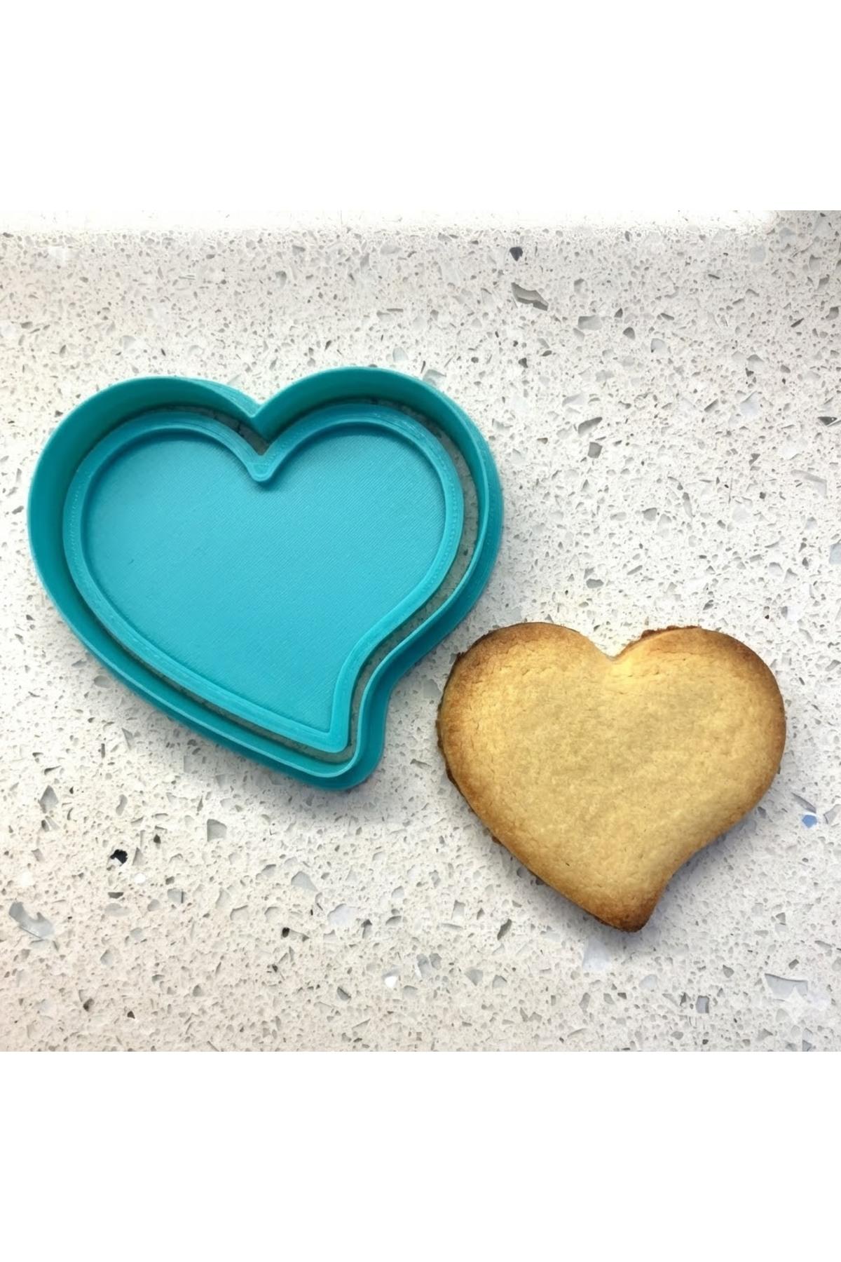 Zarif Kalp Figürlü Kurabiye Kalıbı | Şeker Hamuru ve Pasta Süsleme Kalıbı | Seramik Şekillendirici | Craftelle 3D Kurabiye Kalıbı