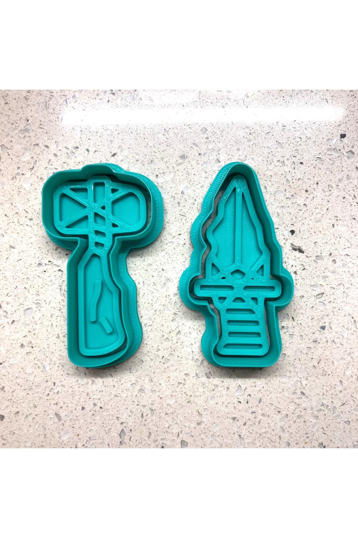 Mağara Dönemi Figürlü Kurabiye Kalıbı | Taş Devri | Oyun Hamuru ve Kil | Craftelle 3D Kurabiye Kalıbı