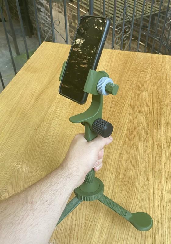 Ayarlanabilir Profesyonel Telefon Tripodu ve Masaüstü Sabitleyici Stand Görsel 10