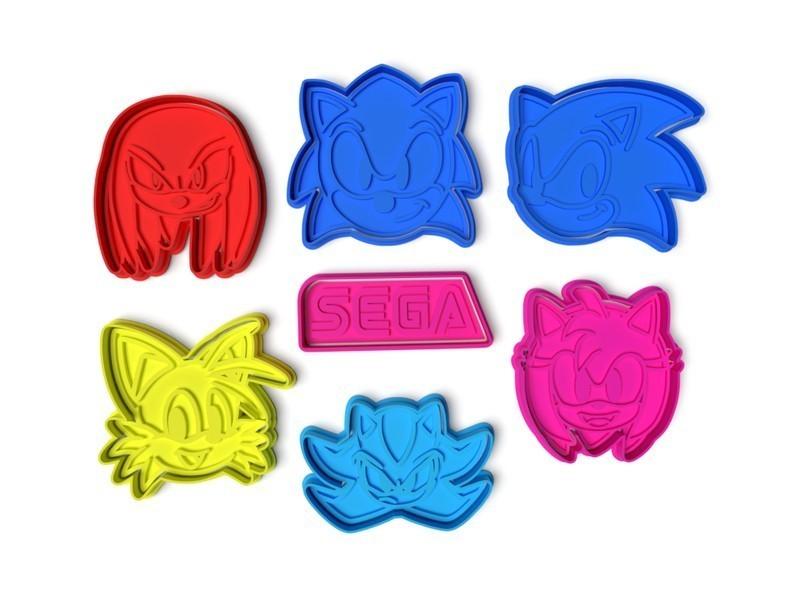 Sonic Temalı Kurabiye ve Hamur Kesme Damga ve Kalıbı 7 Parça Görsel 2